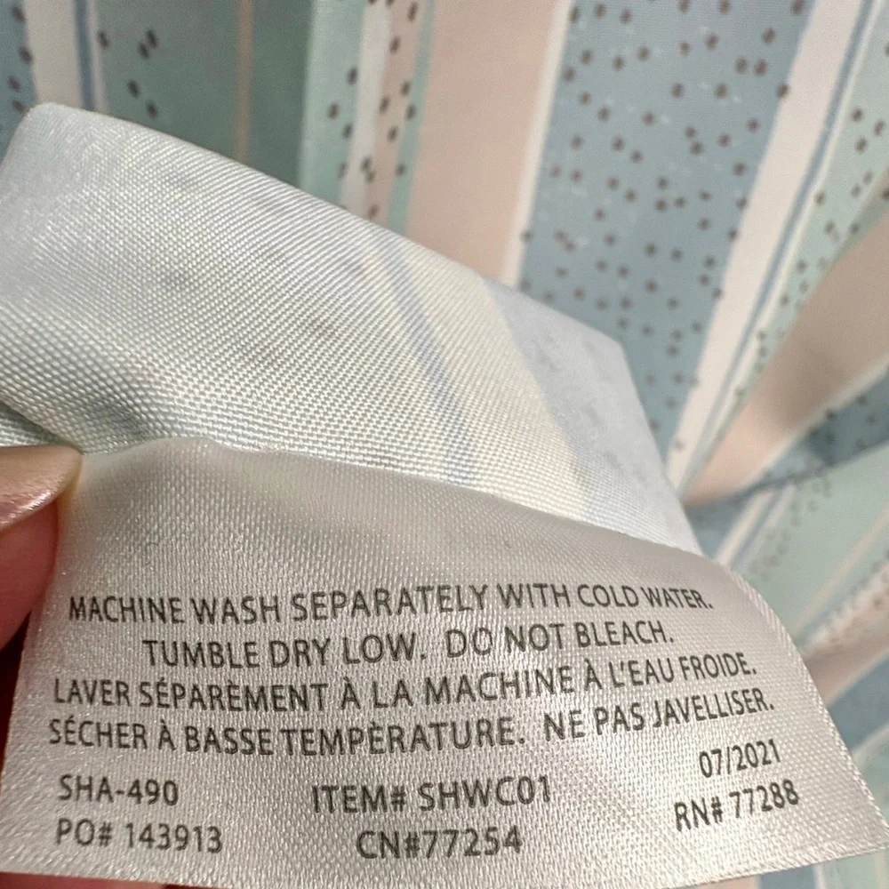 Wayfair Pastel Microdot Shower Curtain 70x72